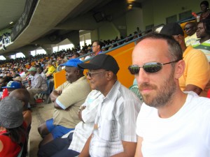 Me at the cricket, Barbados 2012