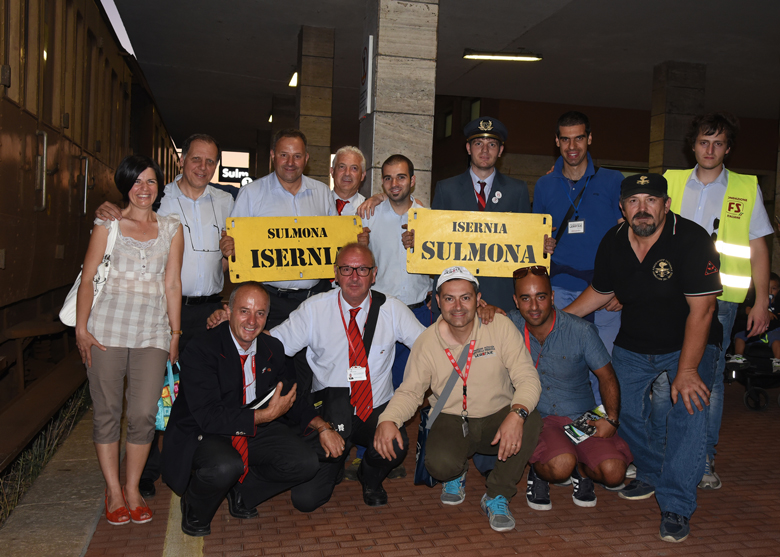 Group of train personnel from Transiberiana d'Italia