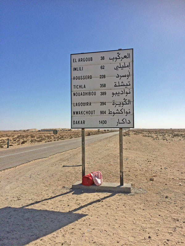 Road sign in Africa