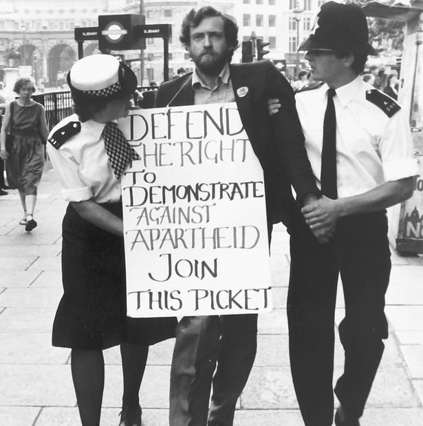 Jeremy Corbyn opposing apartheid