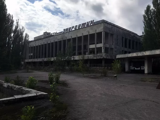 Abandoned town of Pripyat near Chernobyl disaster