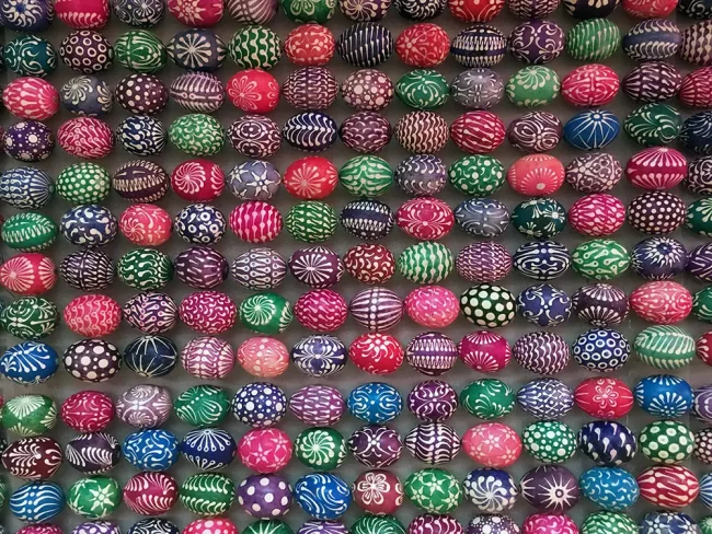 Painted eggs in Kolomyia, Ukraine