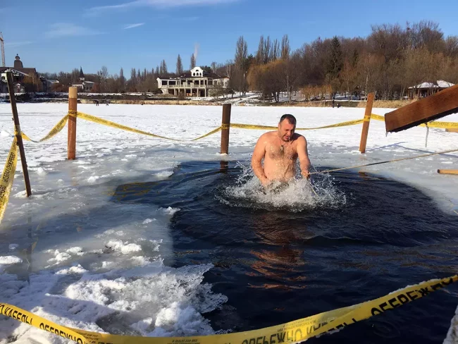 Ice bathing on Epiphany