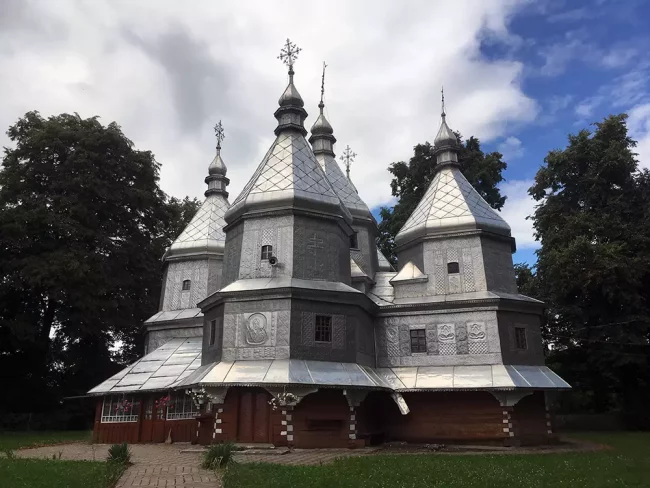 Church in the village of Nyzhniy Verbizh, Ukraine